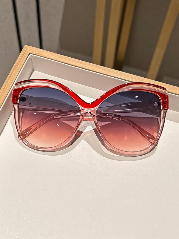 Unisex Simple Style Cat Eye Frame Sunglasses, Summer Trendy Casual Sunglasses for Everyday Use, Fashion Accessories for Outdoor Activities