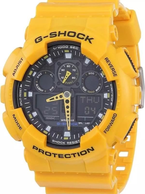 G-SHOCK GA100A-9A XL Standard Analog-Digital Yellow Resin Men's Watch