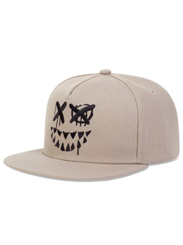 Cartoon Pattern Casual Baseball Cap, Trendy Hat for Women and Men, Adjustable Strap Flat Brim Hat for Daily Cloth Decor