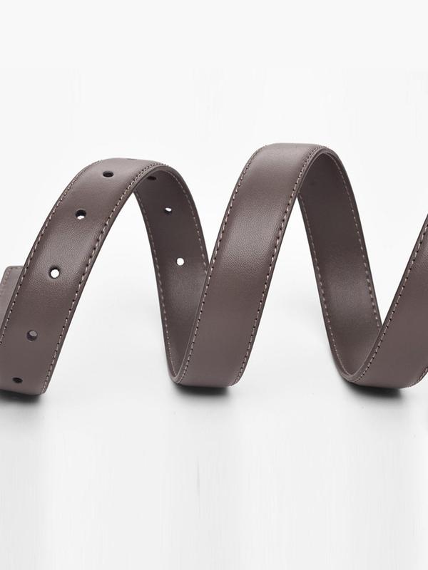 Plain Fashion Buckle Decorative Belt, Skinny Belt for Women Girls