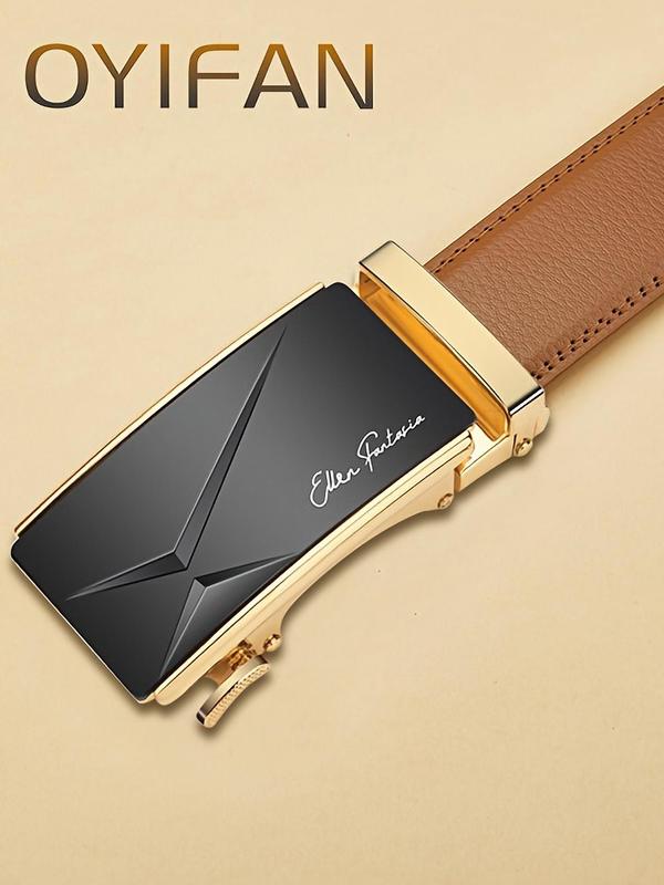 Men's Business Fashion Belt, Automatic Buckle Belt, Casual Waistband for Jeans Trousers, Fashion Belt for Party, Daily Clothing Decor, Trendy Exquisite Belt for Gift