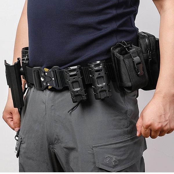 Universal Military Tactical Army Belt - Heavy Duty Nylon Waistband for Security Guards and Utility Workers