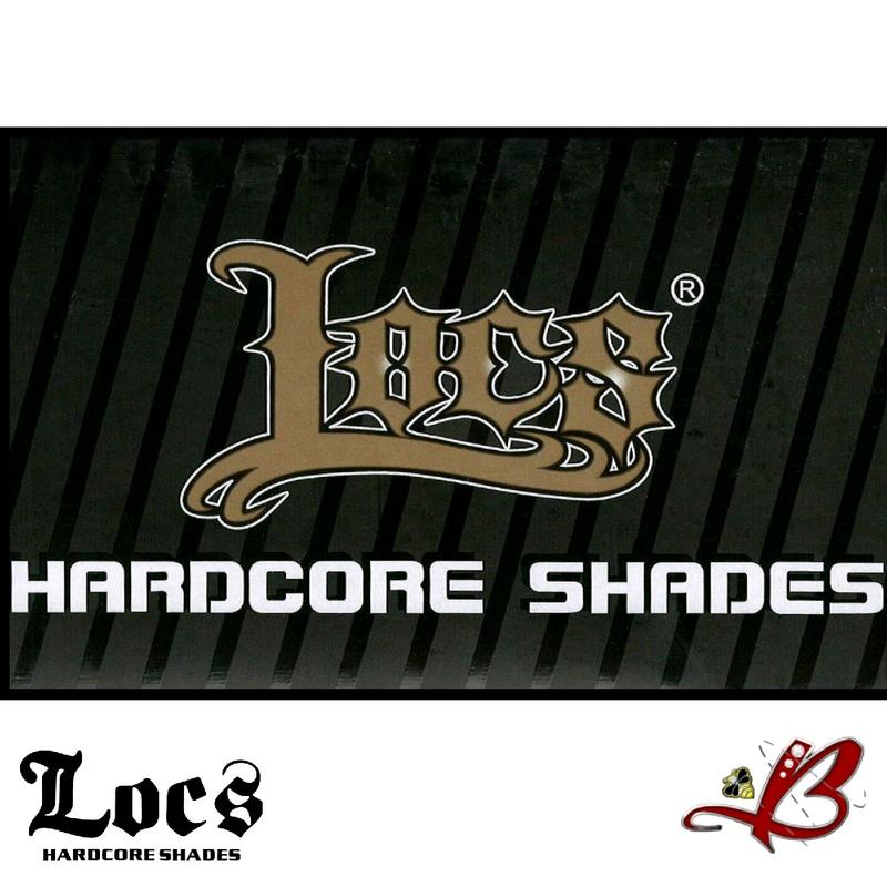 Locs OG Square Gangster Lowrider Sunglasses Street Smoke Black Frame Dark Lens Silver Accent  Full Rim Shades |Original & Authentic Locs