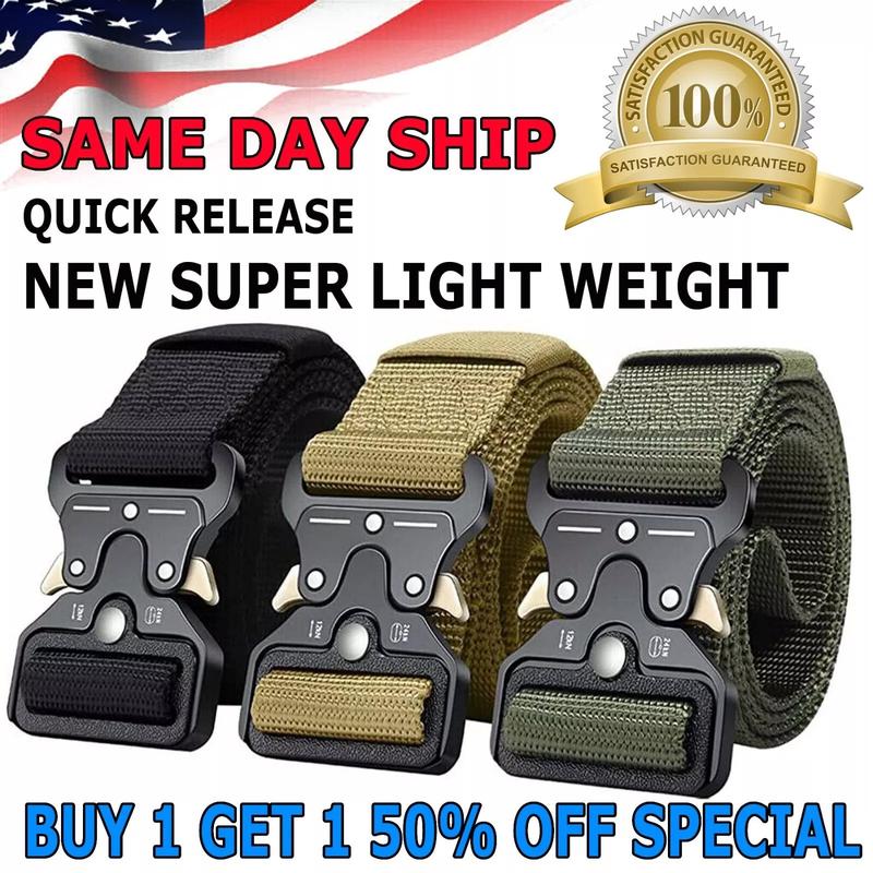 Universal Military Tactical Army Belt - Heavy Duty Nylon Waistband for Security Guards and Utility Workers