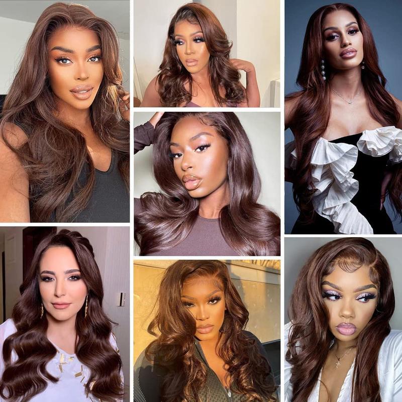 West Kiss Ready Go Glueless Wig Dark Brown Color Body Wave 7x4 Closure Wig Pre Cut Lace Glueless Human Hair Wigs Pre Plucked 7X5 Closure Wig For Women