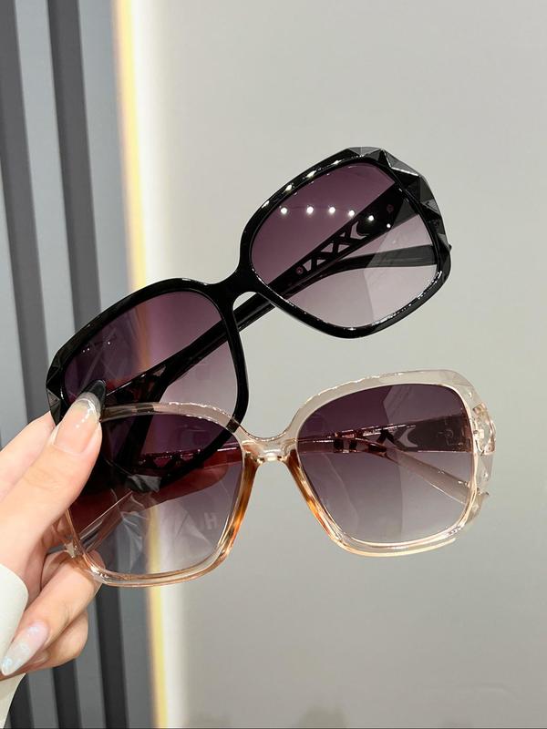 Unisex Vintage Oversized Sunglasses, Trendy Casual Hollow Out Design Sunglasses for Travel Use, Fashion Accessories for Outdoor Activities