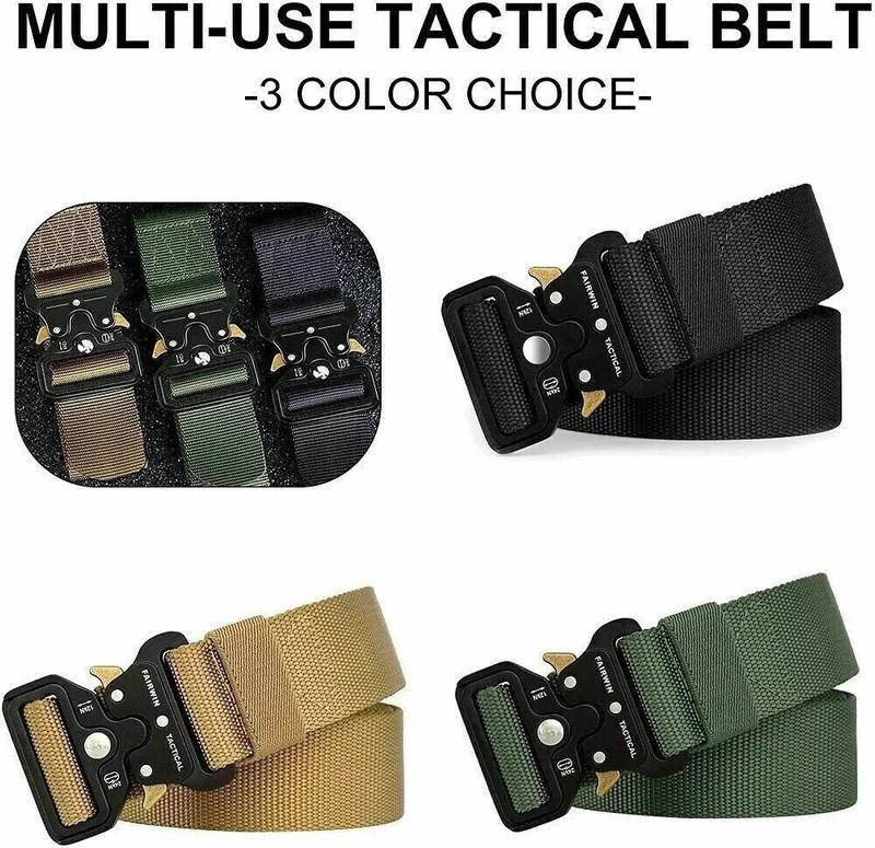 Universal Military Tactical Army Belt - Heavy Duty Nylon Waistband for Security Guards and Utility Workers