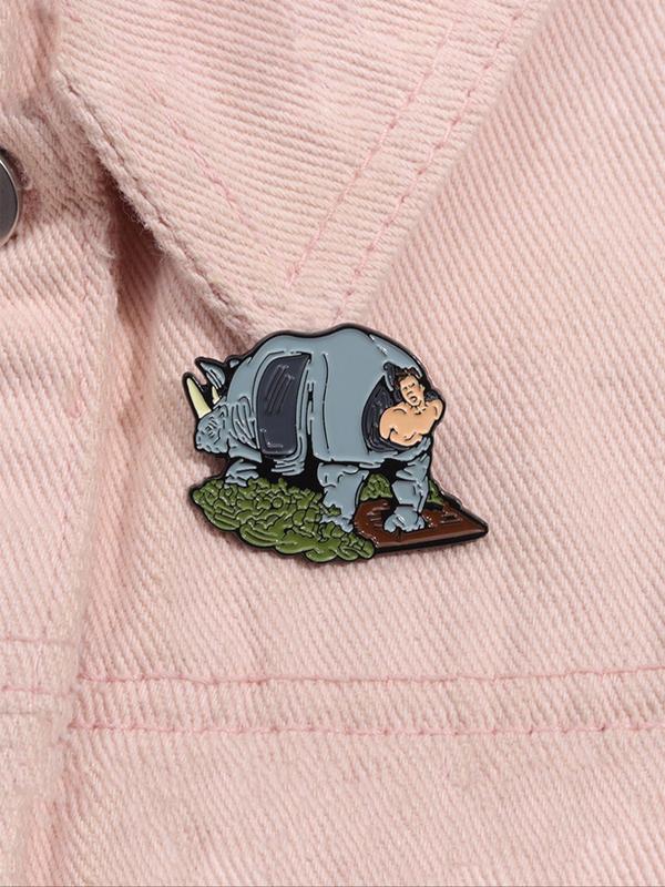 Creative Dinosaur Design Brooch, Cute Animal Design Brooch, Fashion Accessories for Men & Women,  Enamel Pin Suitable for Backpacks, Jeans, Scarves, Hats Decoration