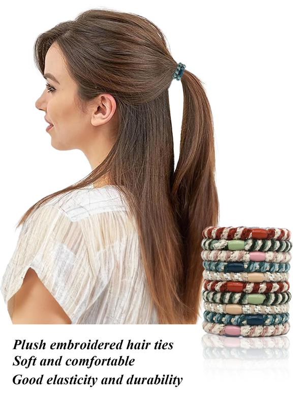 Boho Style Braided Hair Tie, High Stretch Hair Tie, Fashion Hair Accessories for Women & Girls, Minimalist Headwear Suitable for Thick Hair