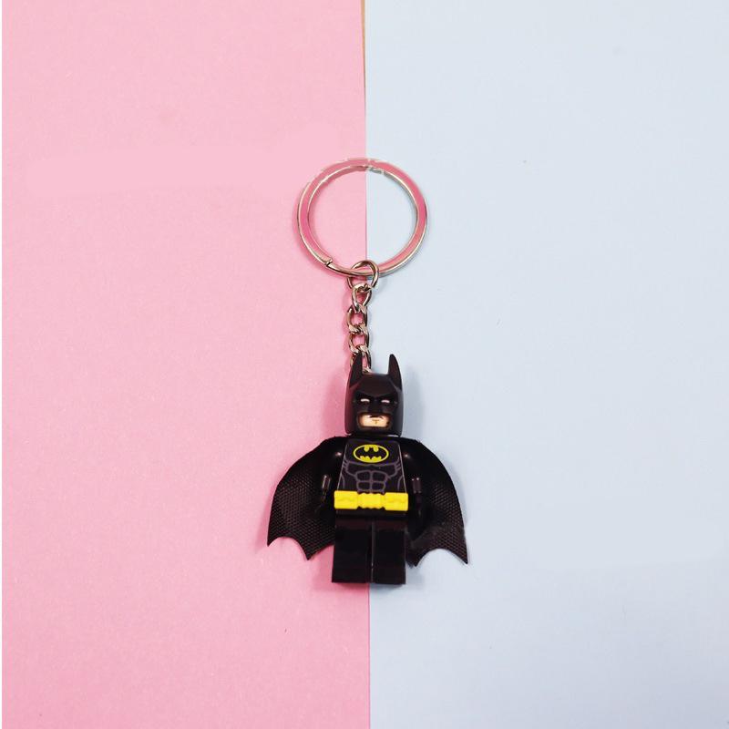 Anime Cartoon Keychains Bat Minifigures Building Block Keychains Accessory Gifts for Women Men