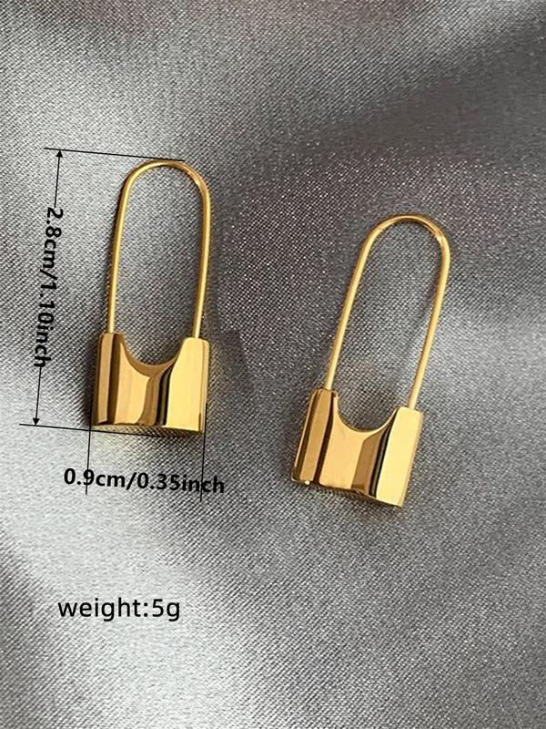 Elegant Simple Geometric Design Hoop Earrings, Fashion Jewelry for Party, Daily Clothing Decor, Trendy All-match & Exquisite Jewelry for Birthday Gift