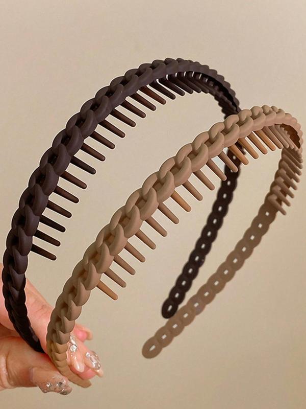 Women's Elegant Hair Hoop with Comb Tooth Design, Non-slip Hair Hoop, Fashionable Hair Accessories for Women & Girls