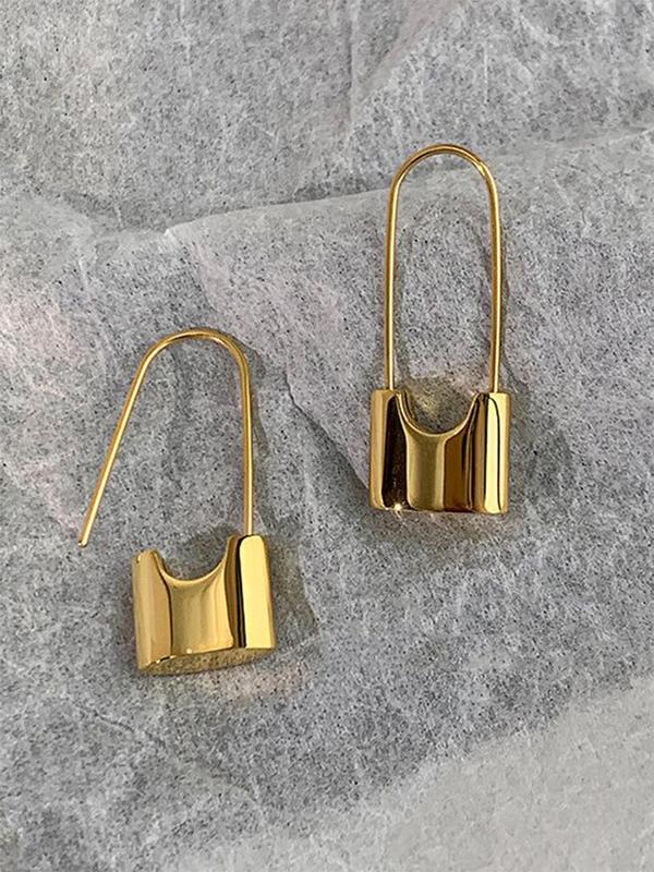 Elegant Simple Geometric Design Hoop Earrings, Fashion Jewelry for Party, Daily Clothing Decor, Trendy All-match & Exquisite Jewelry for Birthday Gift