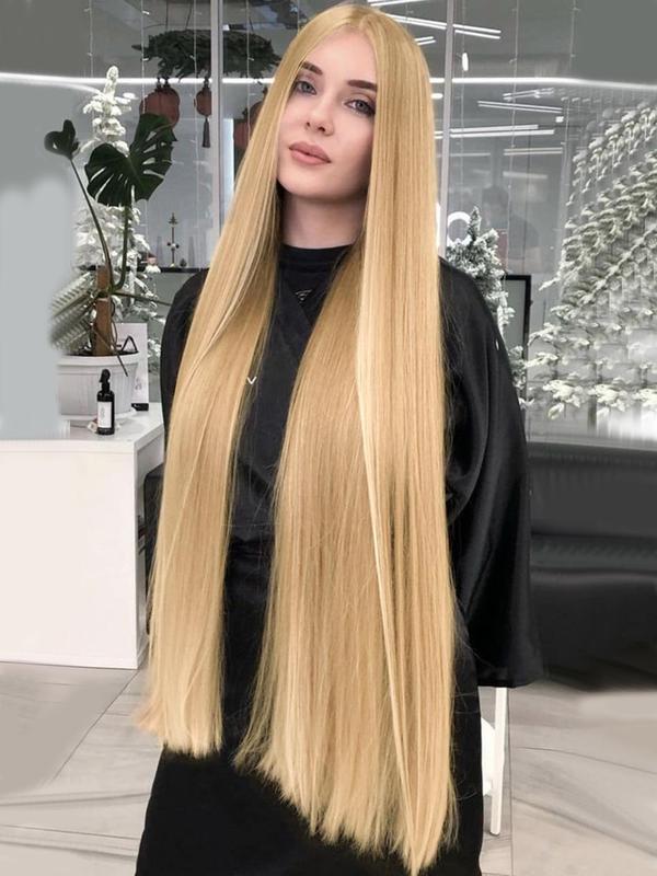 40 Inch Long Straight Clip-in Hair Extensions, Natural Fluffy Hair Extensions for Women, Synthetic Heat-resistant Hair Extensions for Party, Daily Decor