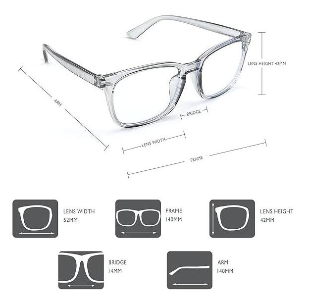 2 Pack Fashion Frame Glasses for Women And Men,  Work Glasses