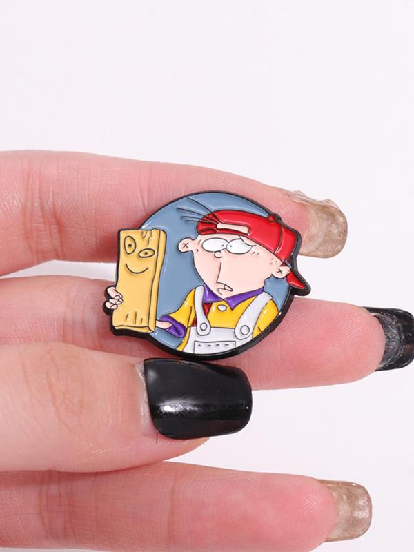 Cartoon Cute Boy Design Brooch, Fashion Alloy Badge for Women & Men, Enamel Pin Suitable for Backpacks, Jeans, Scarves, Hats Decoration