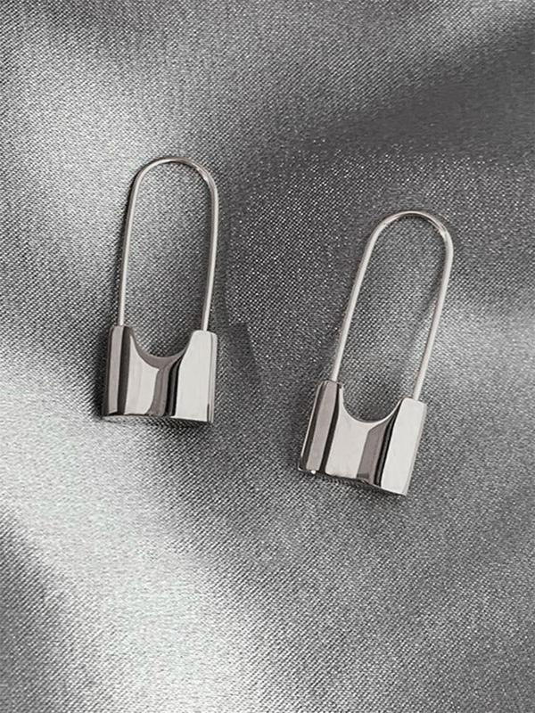 Elegant Simple Geometric Design Hoop Earrings, Fashion Jewelry for Party, Daily Clothing Decor, Trendy All-match & Exquisite Jewelry for Birthday Gift