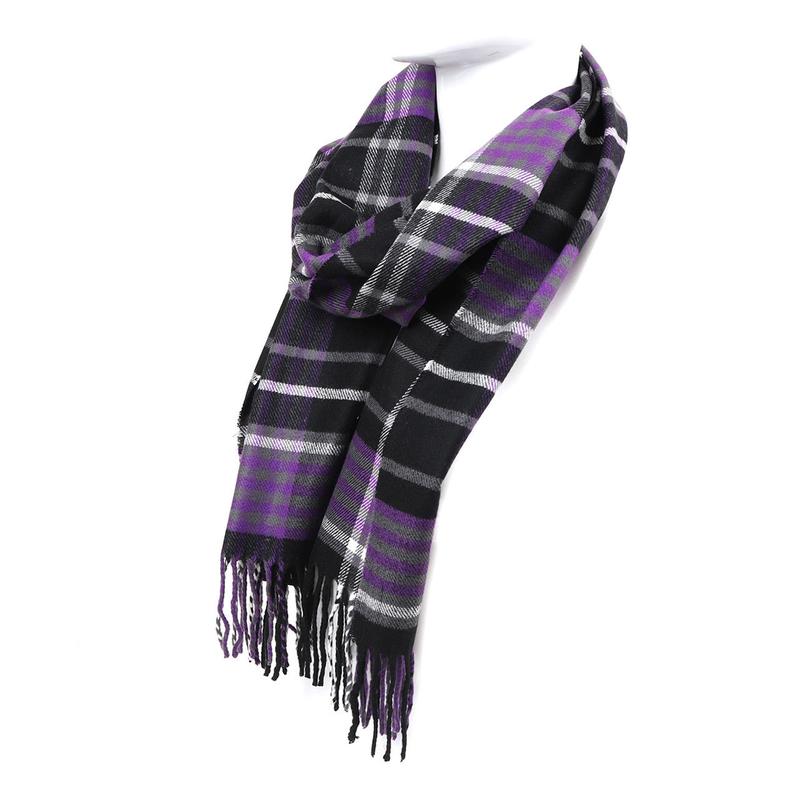 Unisex Plaid Cashmere Feel Winter Scarves