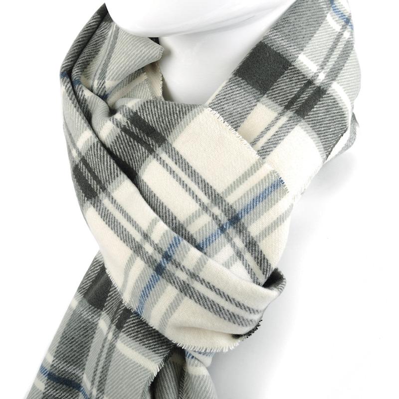 Unisex Plaid Cashmere Feel Winter Scarves