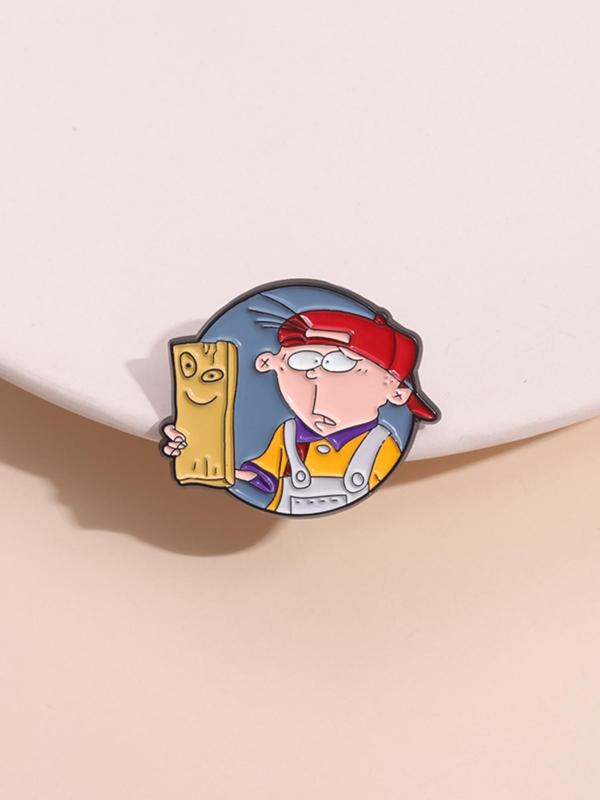 Cartoon Cute Boy Design Brooch, Fashion Alloy Badge for Women & Men, Enamel Pin Suitable for Backpacks, Jeans, Scarves, Hats Decoration