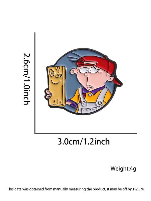 Cartoon Cute Boy Design Brooch, Fashion Alloy Badge for Women & Men, Enamel Pin Suitable for Backpacks, Jeans, Scarves, Hats Decoration