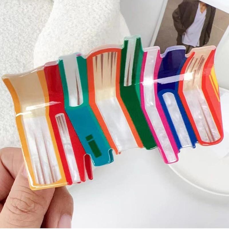 2 counts Book Hair Claw Clips Back To School Hair Clips for Thin Hair Funny Teacher Hair Jaw Barrettes Cute Hair Accessories for Women Book Lovers Teachers Appreaction Present