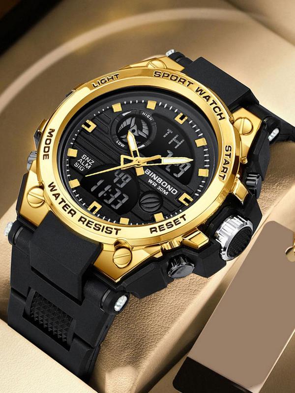 Men's Sporty Digital Watch with LED Digital Display,  Fashion Casual Waterproof Digital Watch with Luminous Hands, Perfect Gift for Men, with Box