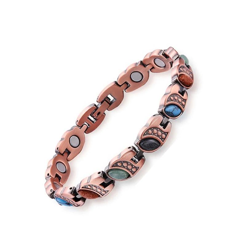 Women’s Magnetic Therapy Copper Bracelet – Energy Balance, and Sleep Support with Hypoallergenic Design