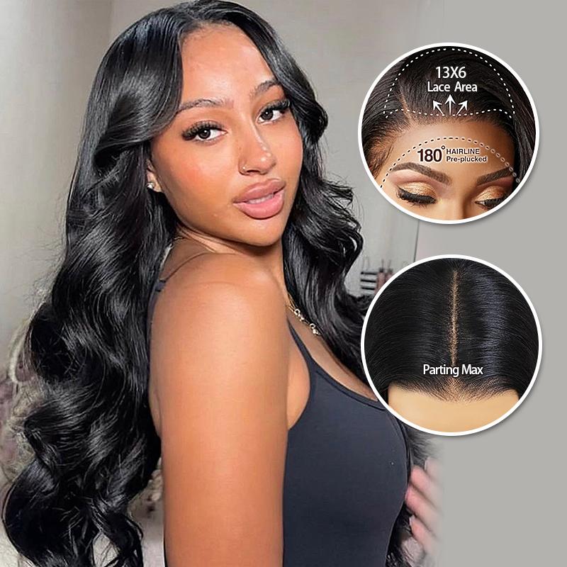 Geeta Hair 13x6 Lace Front Wigs Body Wave 4x6 Pre-Cut Transparent Glueless Wigs Pre Bleached Lace Front  Wigs