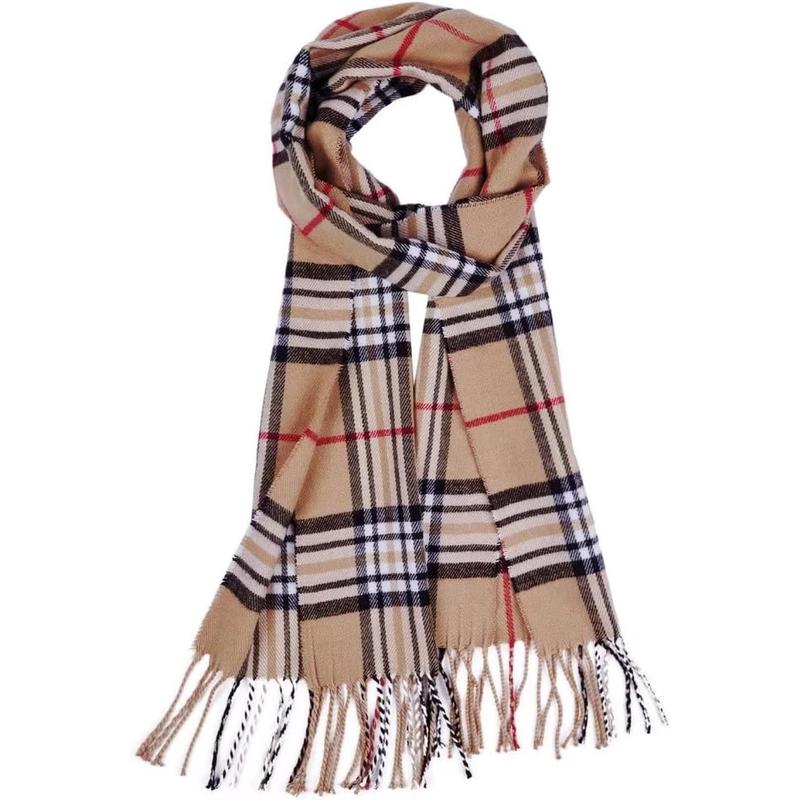 Scarf For Men Women Cashmere Neck Scarf Plaid Winter Scarf Fall Softest Classic Warm