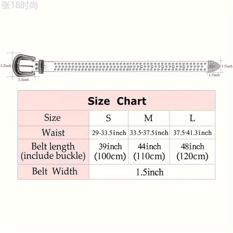 Shiny Y2K Western Rhinestone Belt For Men And Women - Denim Cowgirl Crystal Stud Designer Belt For Denim Jeans Dress