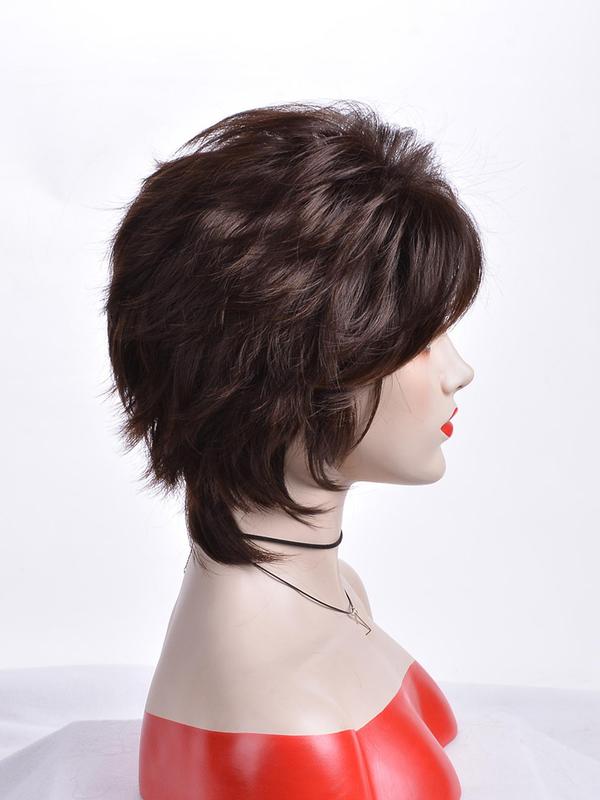 Fashionable Layered Cut Straight Wigs for Women, Natural Lookinggorgeous Fluffy Wigs with Air Bangs, Synthetic Full Machine Wigs for Party Photography, Daily Use