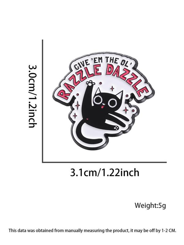 Cartoon Cute Dancing Cat Design Brooch, Fashion Alloy Badge for Daily Clothing Decor, Enamel Pin Suitable for Backpacks, Jeans, Scarves, Hats Decoration