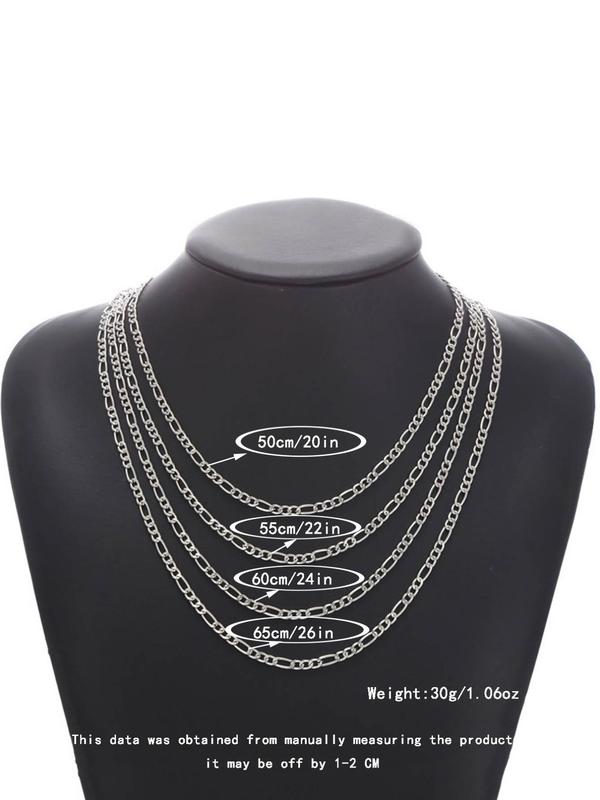 Men's Street Trend Minimalist Chain Necklace, Trendy Hip Hop Matching Necklace, Chic All-match Jewelry As Gift with Box