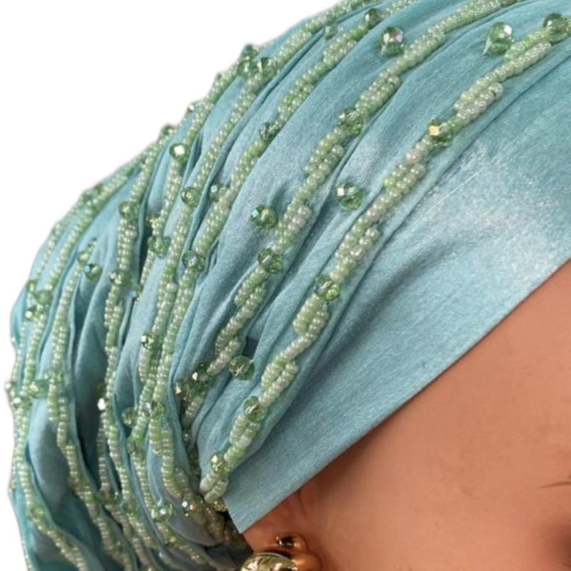 Twisted Beaded luxury Turban