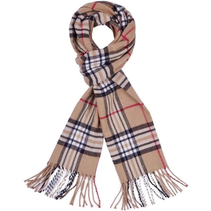 Scarf For Men Women Cashmere Neck Scarf Plaid Winter Scarf Fall Softest Classic Warm