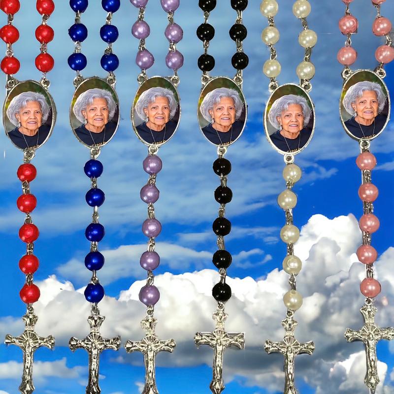 Custom Photo Rosary Necklace with High-Quality Materials