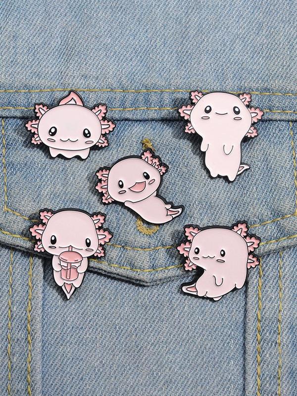 Cute Cartoon Ghost Brooch, 1 Set Cute Animal Brooch, Fashion Accessories for Women & Men, Suitable for Backpacks, Jeans, Scarves, Hats Decoration