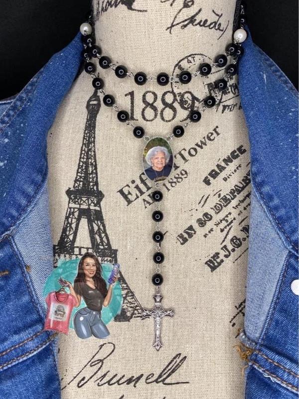 Custom Photo Rosary Necklace with High-Quality Materials