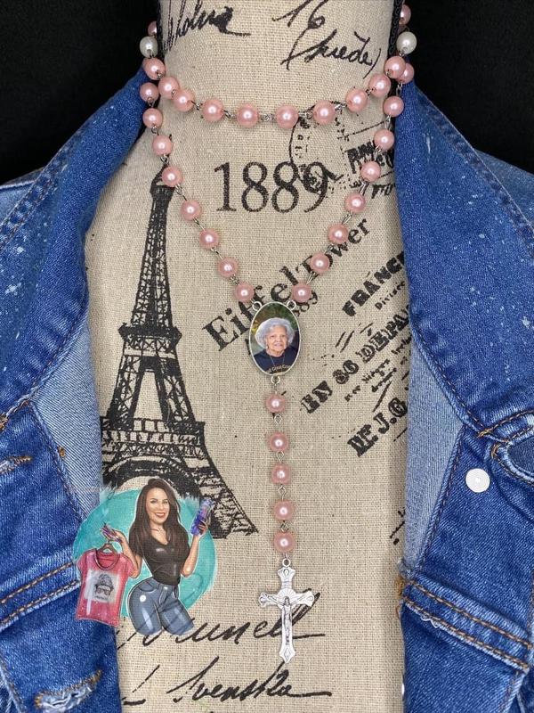 Custom Photo Rosary Necklace with High-Quality Materials