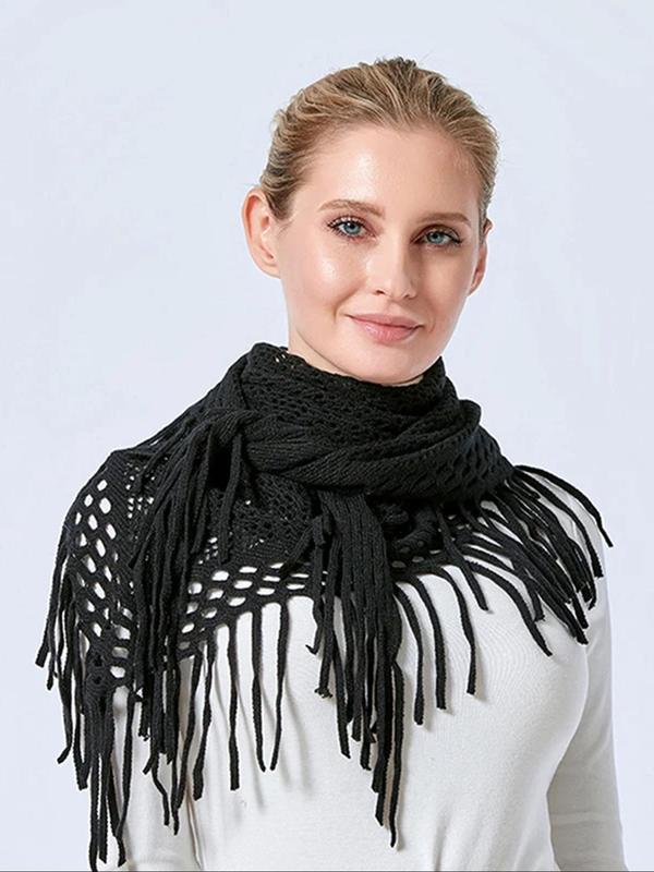 Women's Floral Lace Scarf, Casual Versatile Scarf for Women, Fashion Accessories for Daily Wear, Trendy All-match & Exquisite Scarf for Birthday Gift