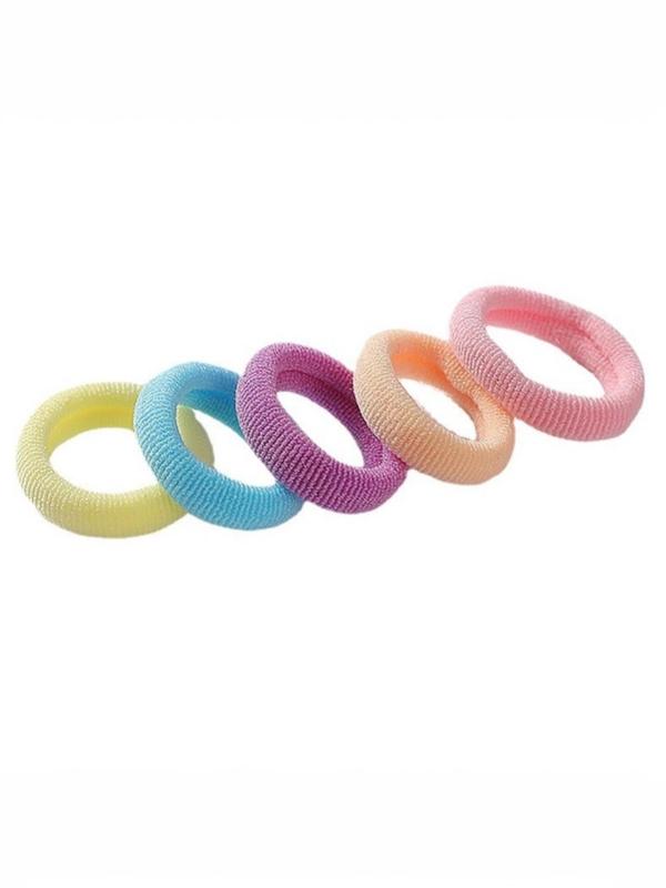 Random Color High Elasticity Hair Ties Set, Cute Colorful Hair Tie for Girls, Fashion Hair Accessories for Party, Daily Clothing Decor