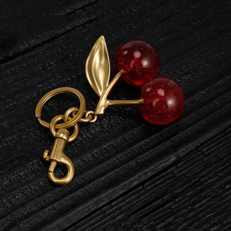 {Keychain Bag Chain} Best Selling Cherry Keychain Bag Pendant Shoulder Strap Extended Bag Strap Extended Pearl Chain Diagonal Accessories Bag Chain Pendant, Suitable for Holiday Gifts for Couples, Women or Moms