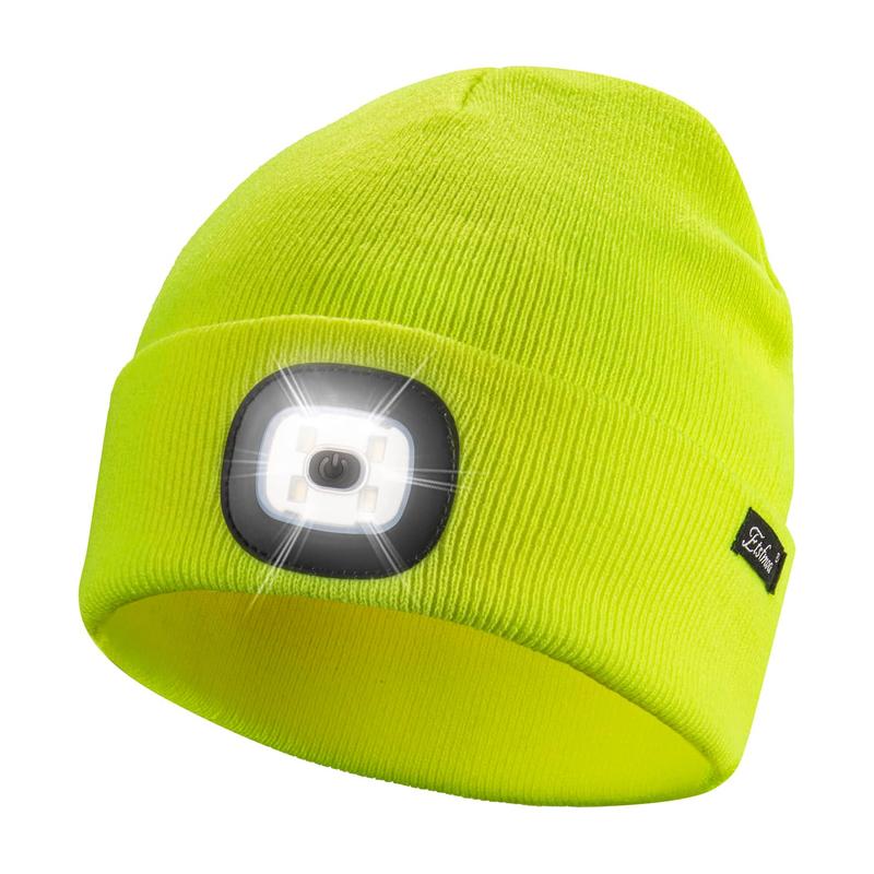 ONLYSHE Beanie with LED Headlight,USB Rechargeable Knit warm winter Hat balaclava Hat for sport,outdoor,Unisex Christmas Birthday Gift