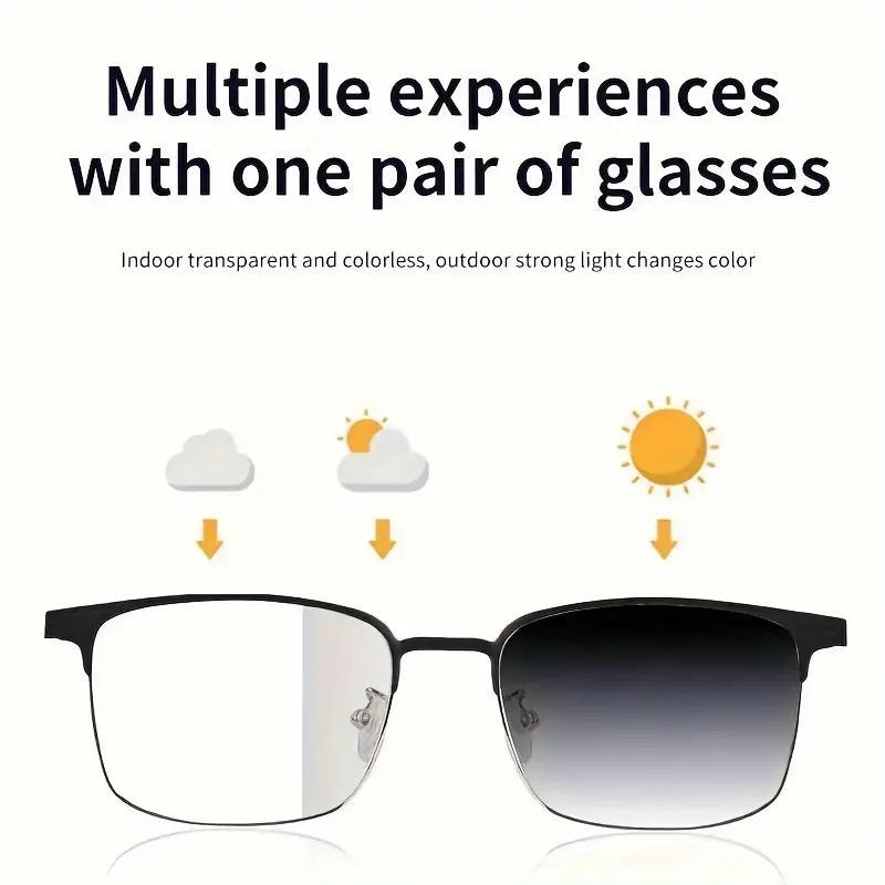 Sun Exposure Lens Color Changing Smart Glasses, Wireless BT Listen Music Glasses, Waterproof Outdoor Cycling Glasses, Christmas High-end Gift for Men & Women