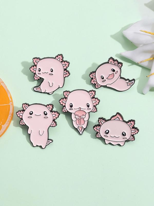 Cute Cartoon Ghost Brooch, 1 Set Cute Animal Brooch, Fashion Accessories for Women & Men, Suitable for Backpacks, Jeans, Scarves, Hats Decoration