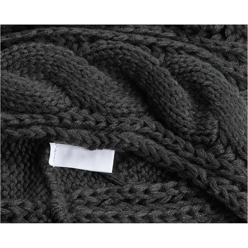 Womens Thick Ribbed Knit Winter Infinity Circle Loop Scarf