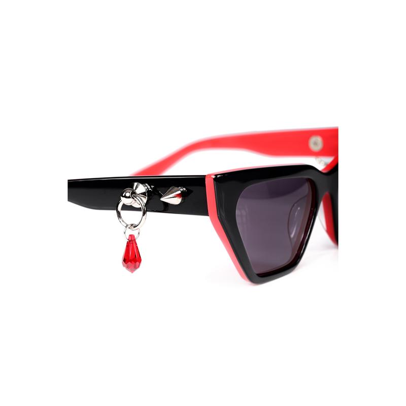 Helena Pierced Bloody Teardrop Signature Sunglasses