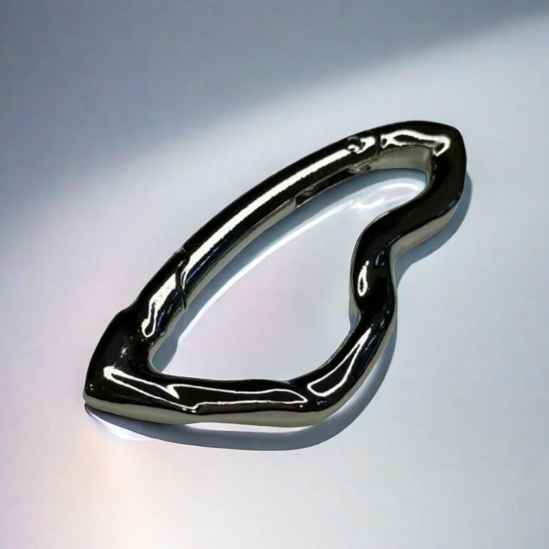 Y2K 2000s Style Oval Carabiner Belt Loop Accessory - Nostalgic Fashion Accessory for Bags and Belt Loops belt  carabiner