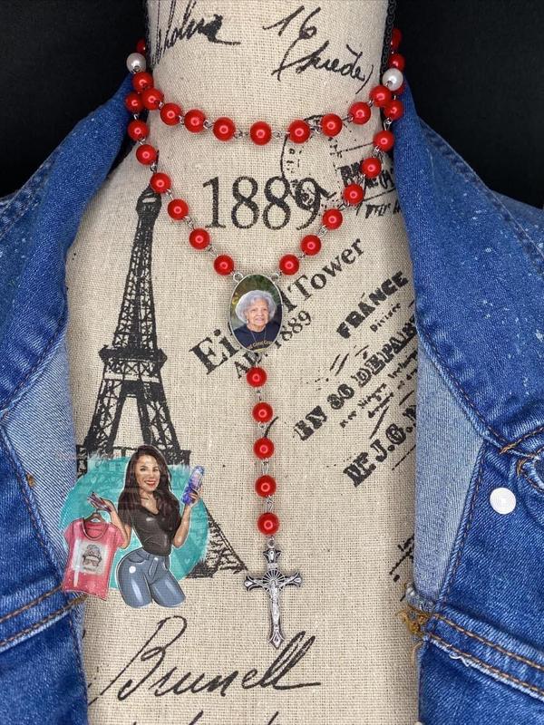 Custom Photo Rosary Necklace with High-Quality Materials